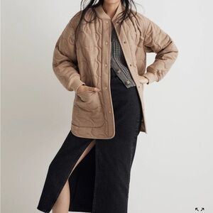 Madewell Quilted Oversized Bomber Jacket